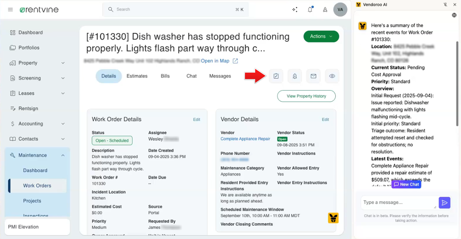 Stop diving through work orders with Rentvine and Vendoroo